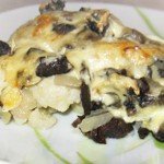 Запеченная цветная капуста с грибами