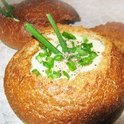 Чешский картофельный суп пюре в хлебе шаг 9 Чешский картофельный суп пюре в хлебе шаг 9