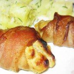 Куриные рулеты в беконе