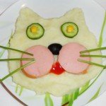 Оформление детского блюда — Кошка