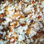 Рис с креветками и овощами