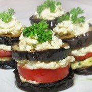 Закуска из баклажан с помидорами