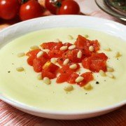 Итальянское картофельное пюре с сыром Альметте и томатами