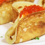 Блины, фаршированные морепродуктами