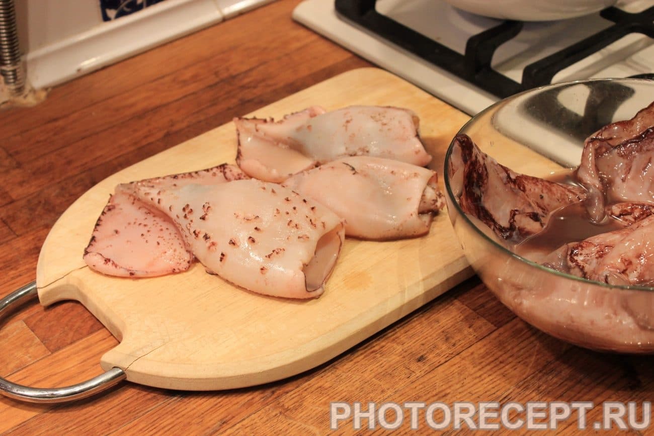 Фаршированный кальмар рис рецепт пошагово Фаршированный кальмар рис рецепт пошагово