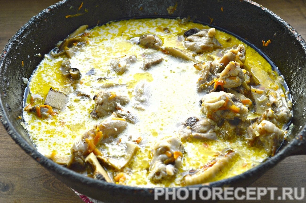 Тушеная курица с грибами фото рецепт пошаговый Тушеная курица с грибами фото рецепт пошаговый