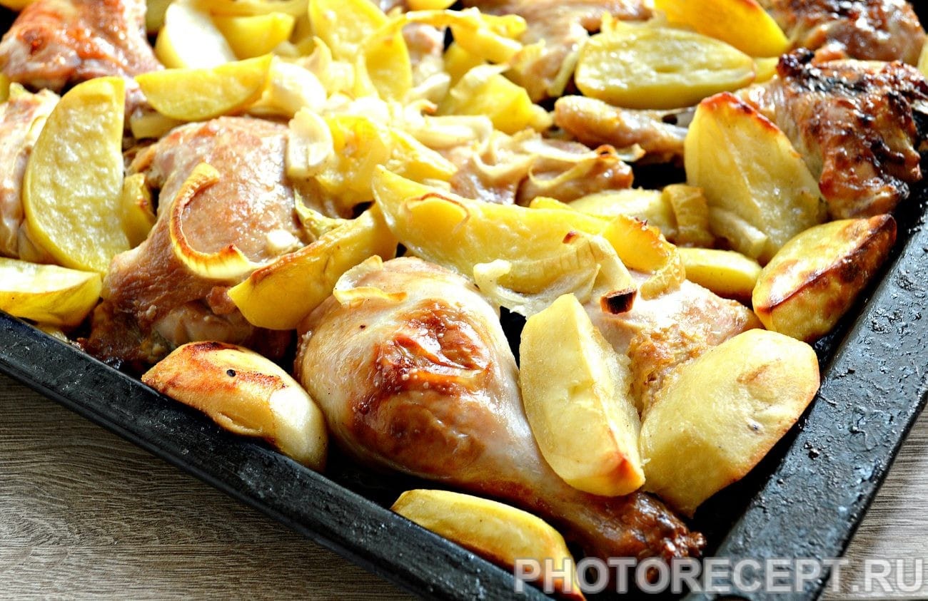 Курица запеченная с овощами Курица запеченная с овощами