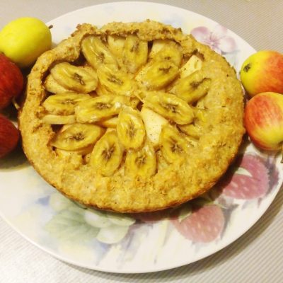 Овсяная коврижка с яблоками и бананом - рецепт с фото