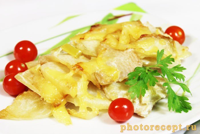 Фото рецепта - Запеченный сельдерей с перцем, сыром и сливками - шаг 7