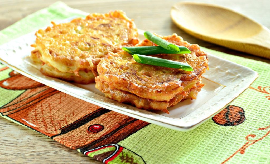 Оладьи из кабачка с рисом