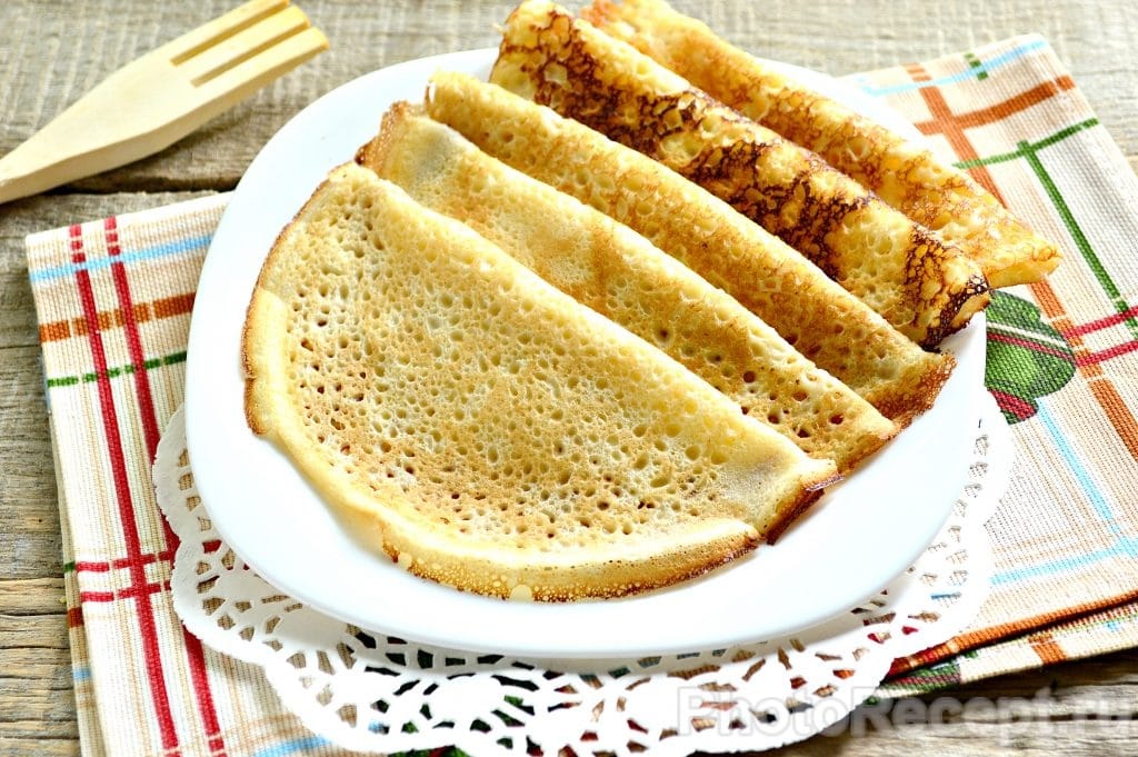 Блины на майонезе и куриных яйцах