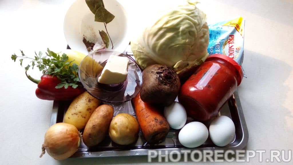 Фото рецепта - Борщ без мяса - шаг 1