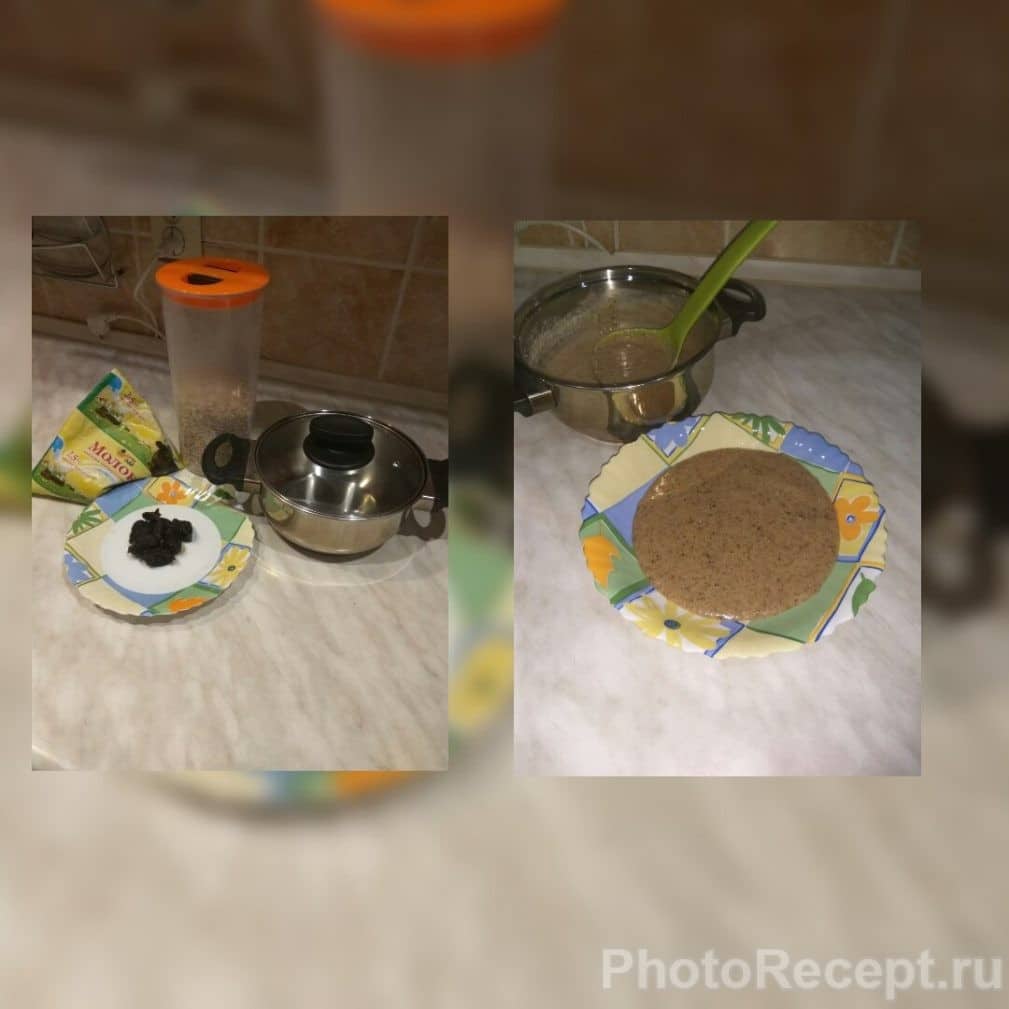 Каша овсяная с черносливом