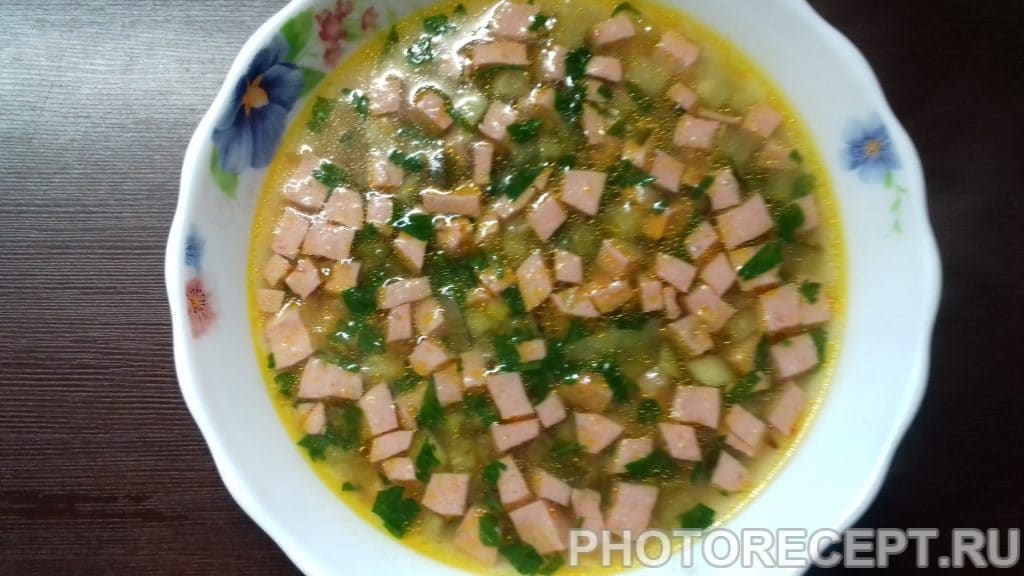 Сытный рассольник на манной крупе