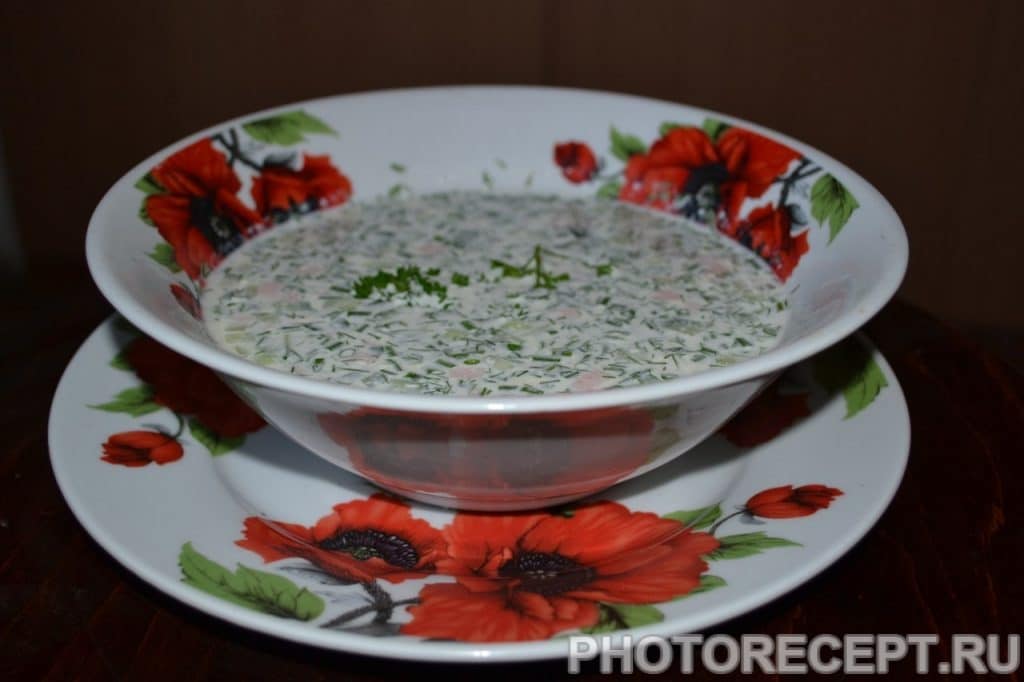Фото рецепта - Быстрая окрошка на сыворотке - шаг 7