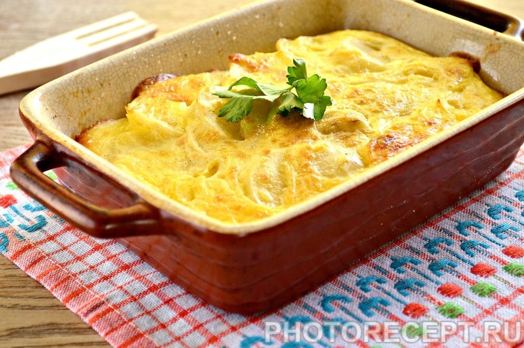 Картофельная запеканка с сыром и майонезом