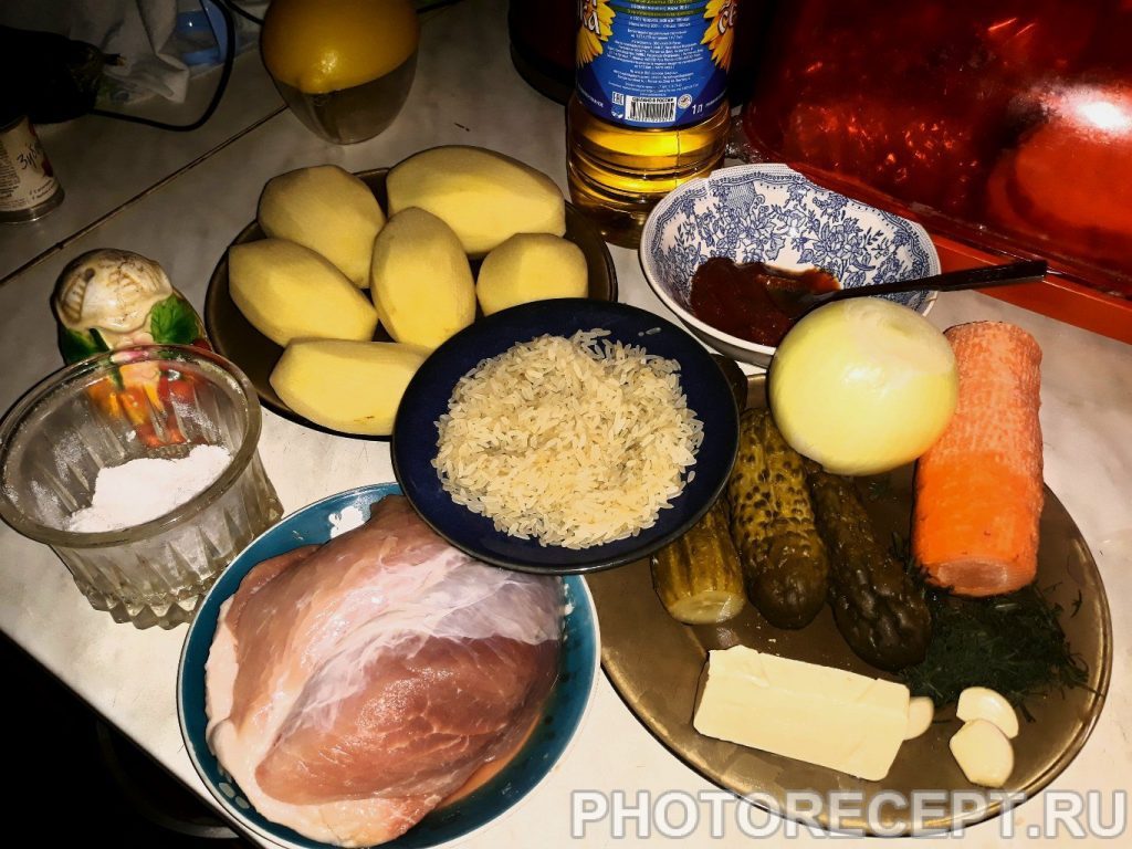 Фото рецепта - Ароматный рассольник с рисом - шаг 1