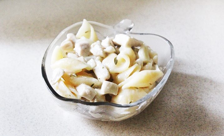 Макароны с курицей