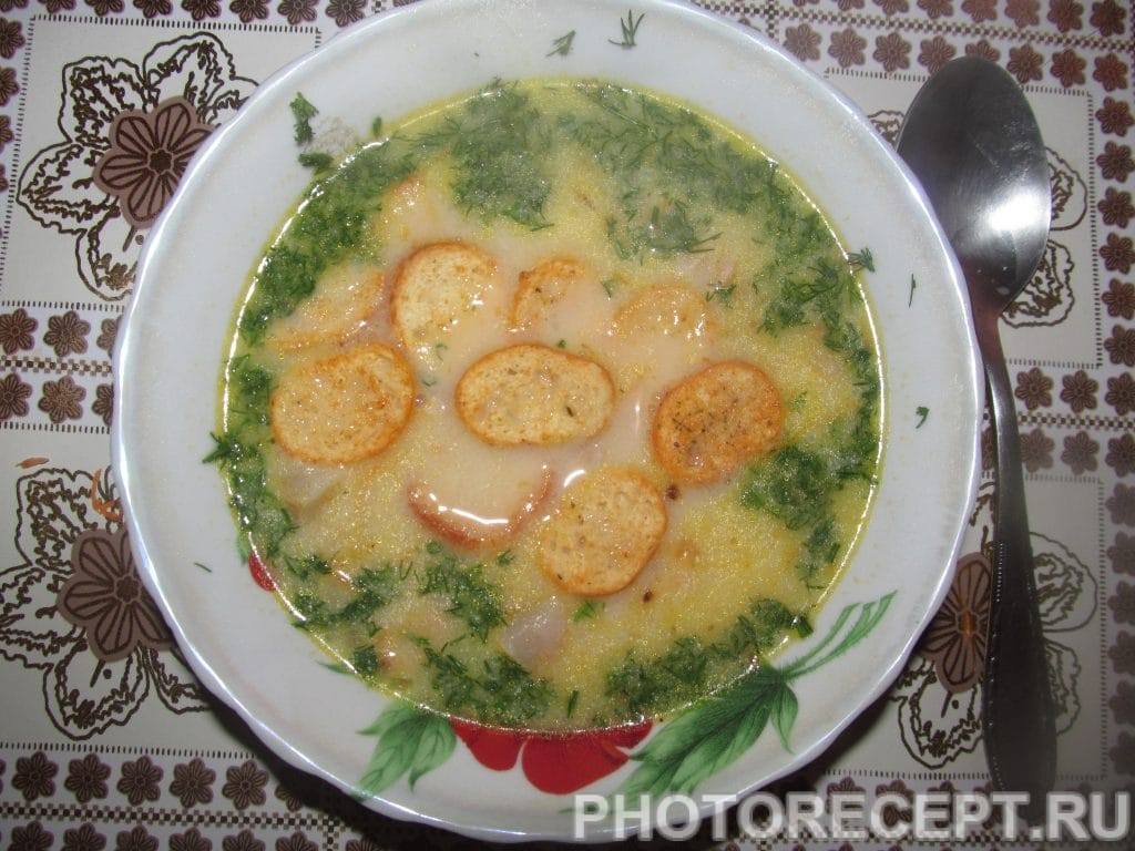 Сырный крем-суп с беконом