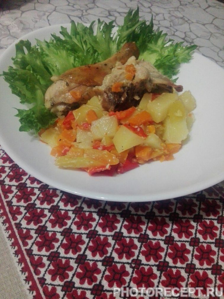 Фото рецепта - Курица с овощами в духовке - шаг 7