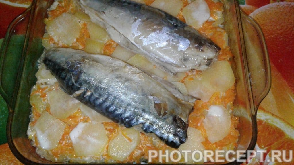 Рыба запеченная с овощами