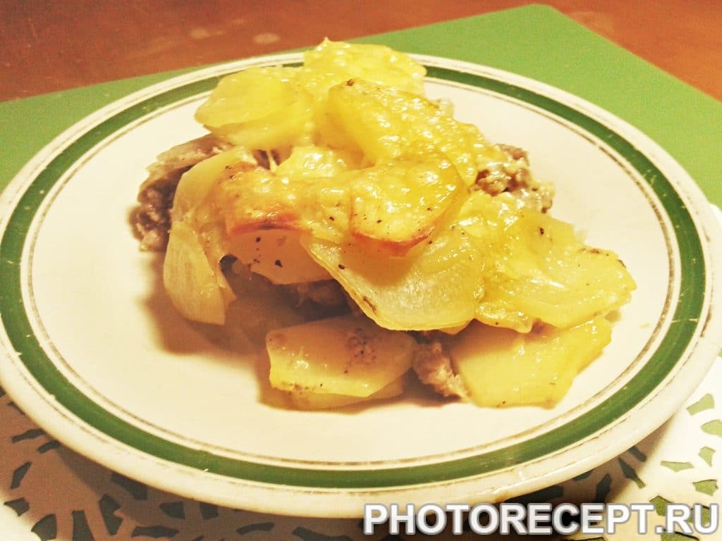 Картошка по-французски с фаршем