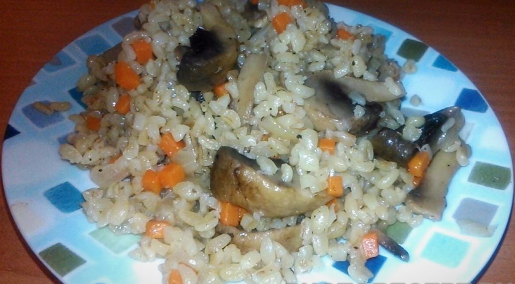 Булгур с шампиньонами