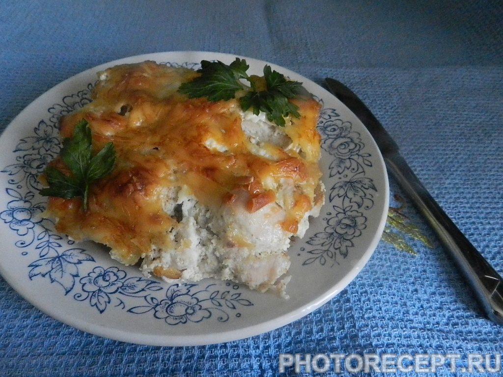 Куриное филе с гречкой, запеченное в духовке