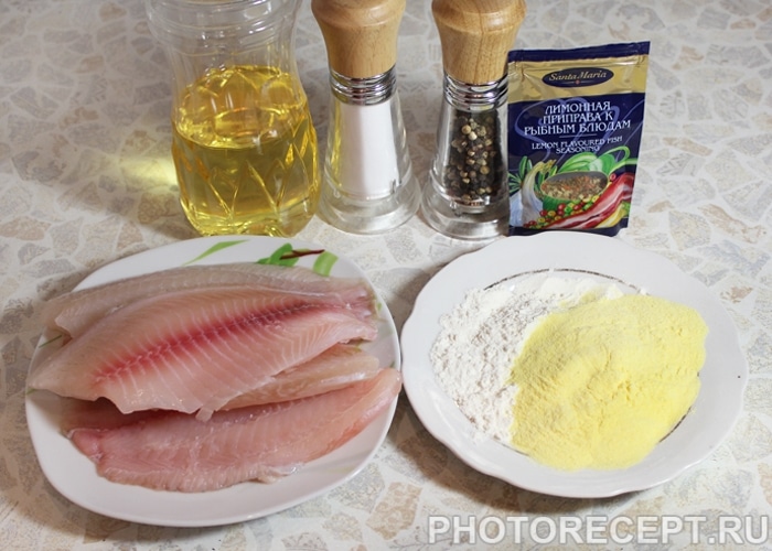 Фото рецепта - Рыба, жаренная в кукурузной корочке - шаг 1