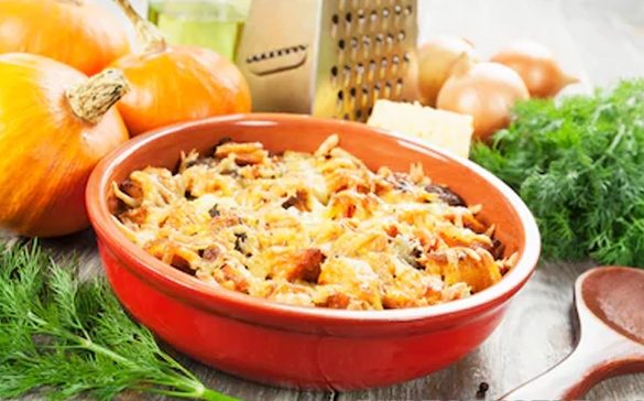 Блюдо из куриной печенки под сыром
