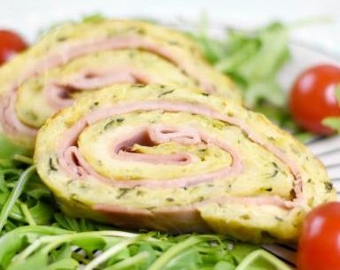 Кабачковые рулеты с ветчиной