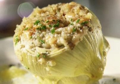 Закуска из артишоков с мясной начинкой