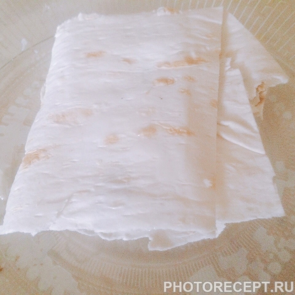 Закуска из лаваша с яйцом, ветчиной и сыром