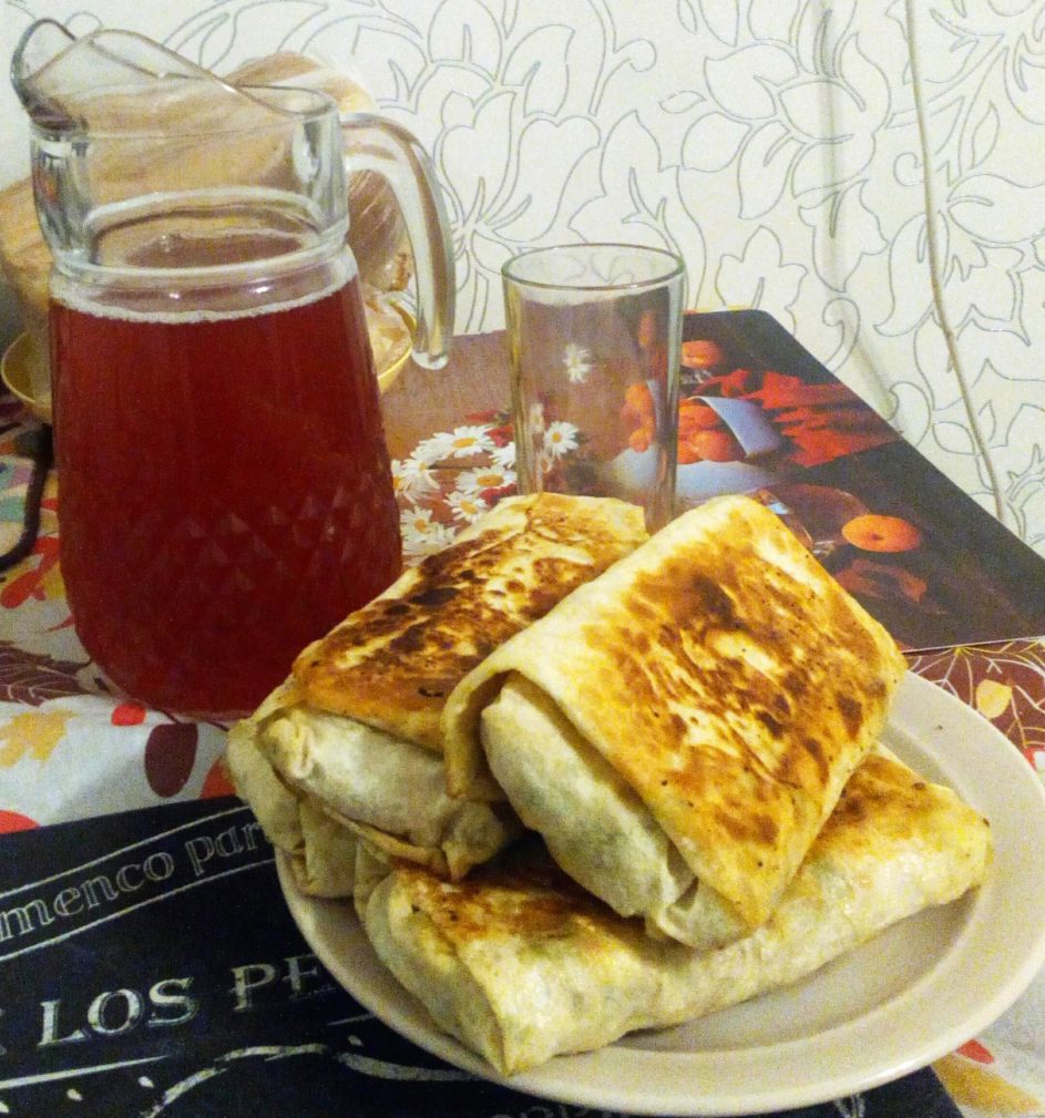 Домашняя шаурма с курицей