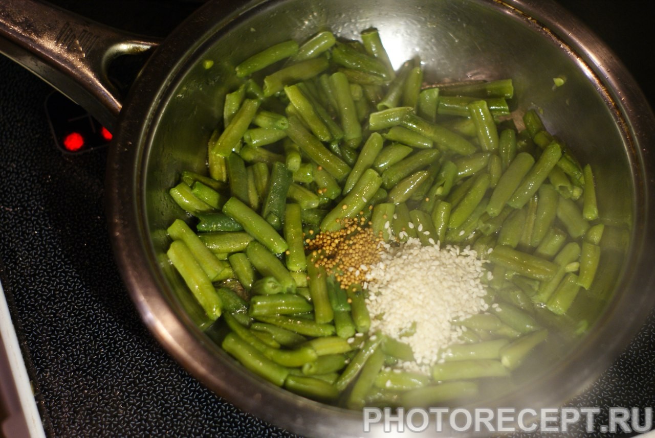 Стручковая фасоль с чесночными стрелками