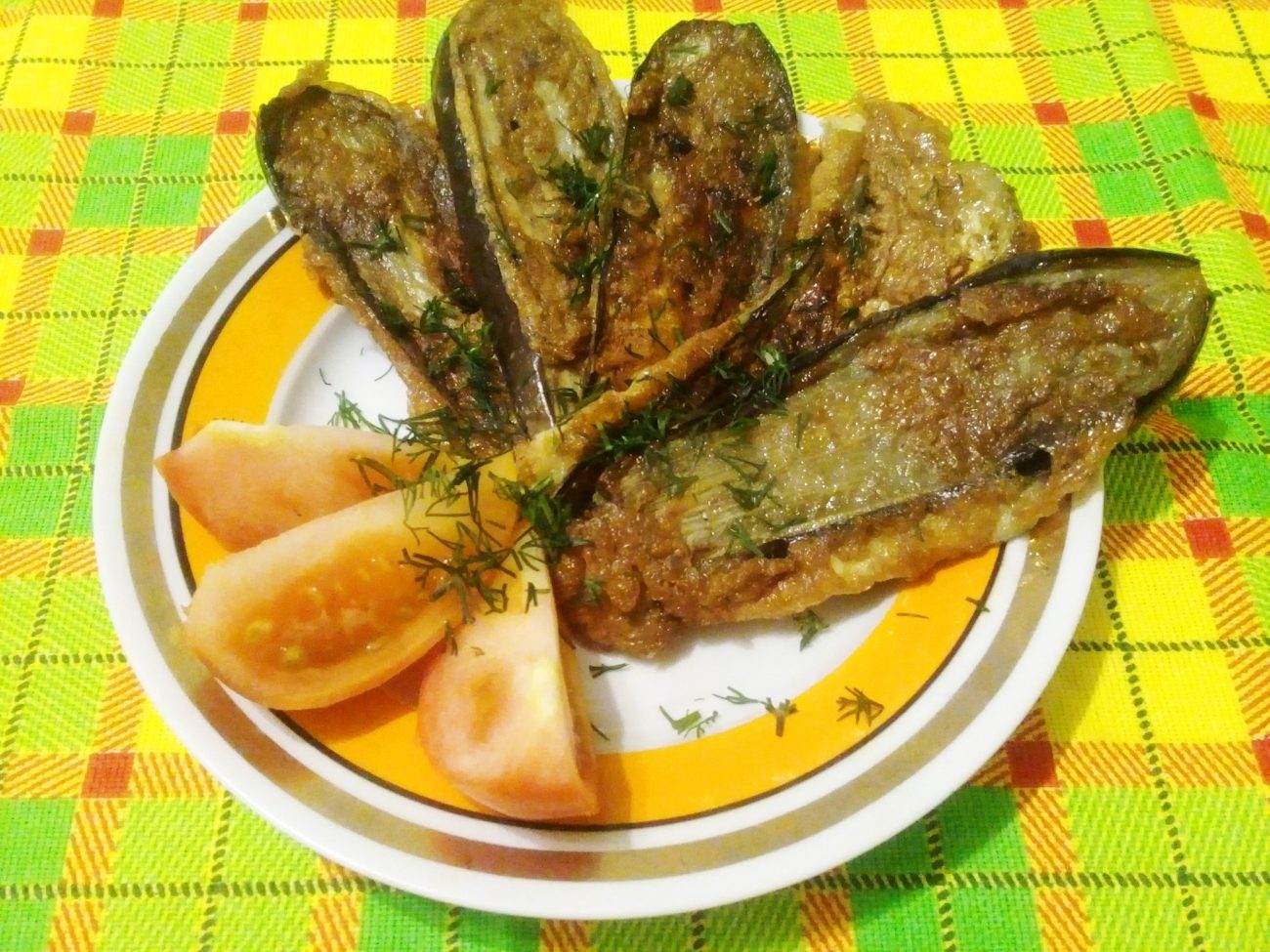 Отбивные из баклажанов в кляре