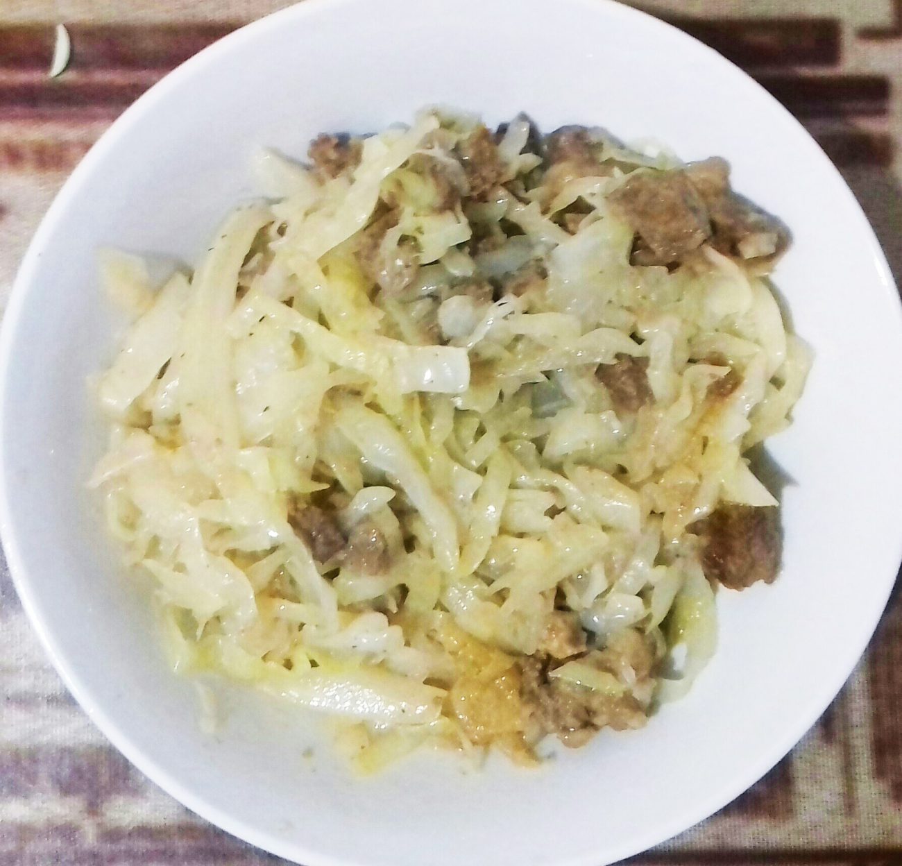 Капуста тушеная с мясом