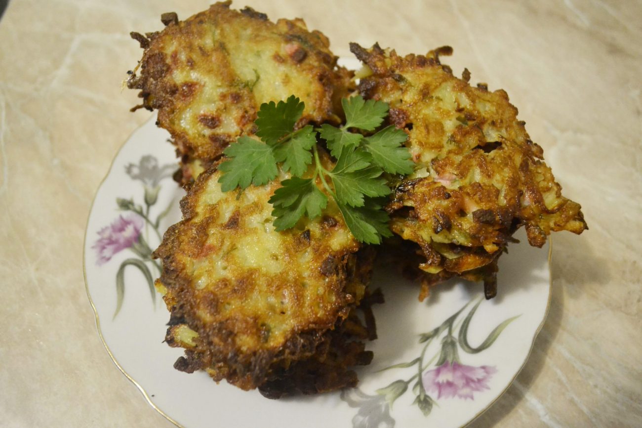 Драники с колбасой