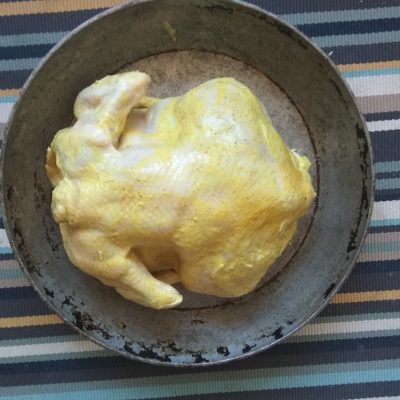 Фото рецепта - Спагетти с запечённой курицей под сливочным соусом - шаг 3