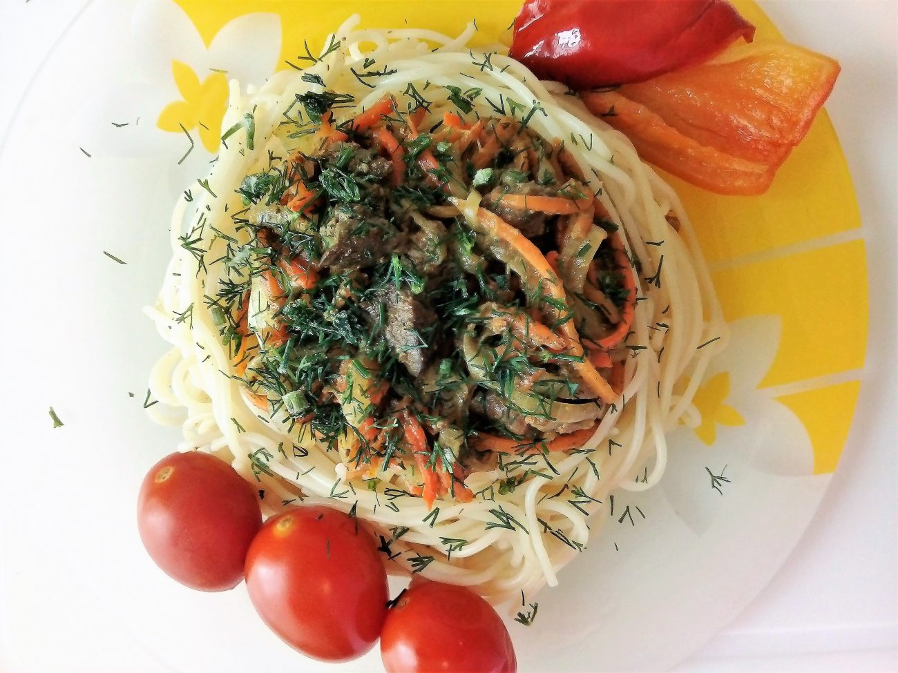 Паста с куриной печенью