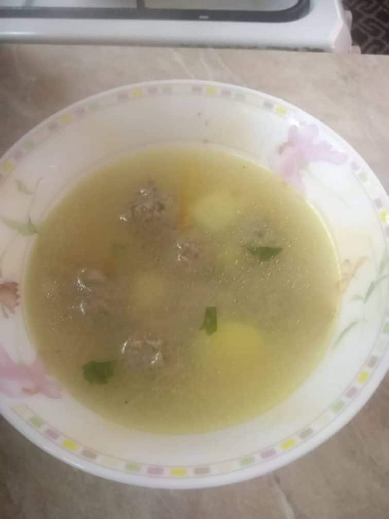 Картофельный суп с фрикадельками