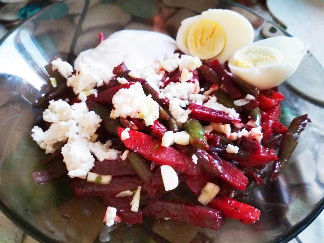 Осенние овощи с рассольным сыром
