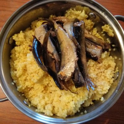 Фото рецепта - Перец фаршированный пшеном и шпротами - шаг 2