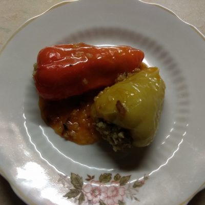 Фото рецепта - Перец фаршированный пшеном и шпротами - шаг 6