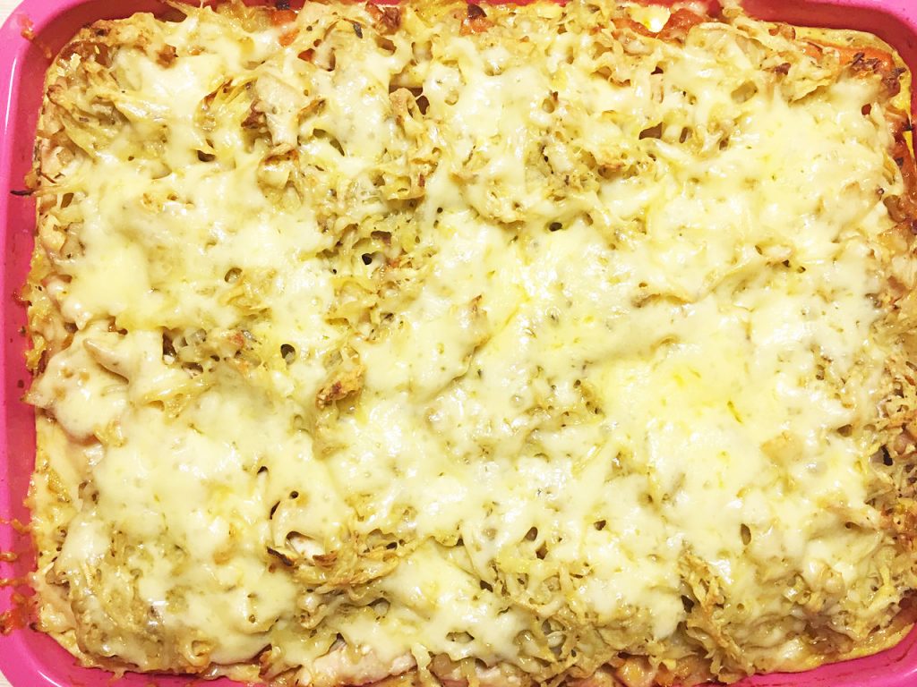 Картофельно-тыквенная запеканка с курицей