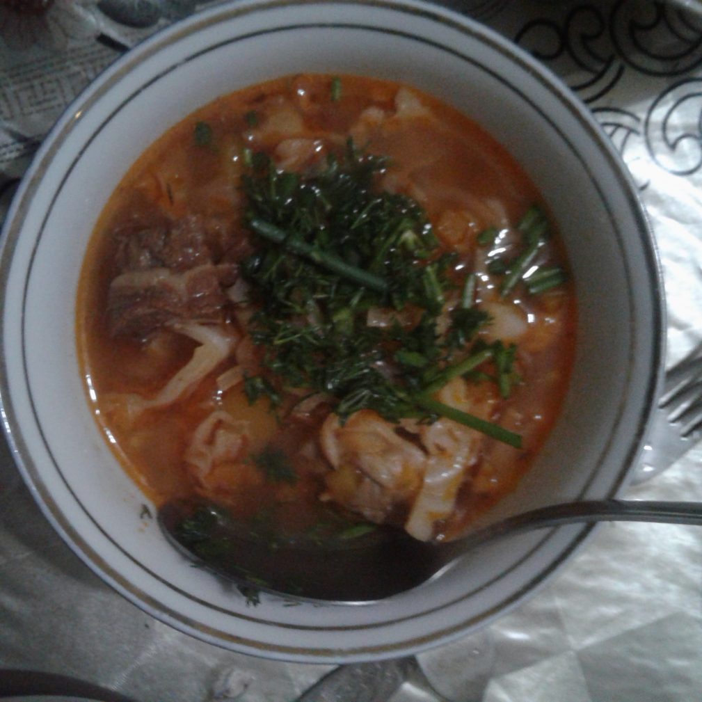 Борщ пряный с мясом