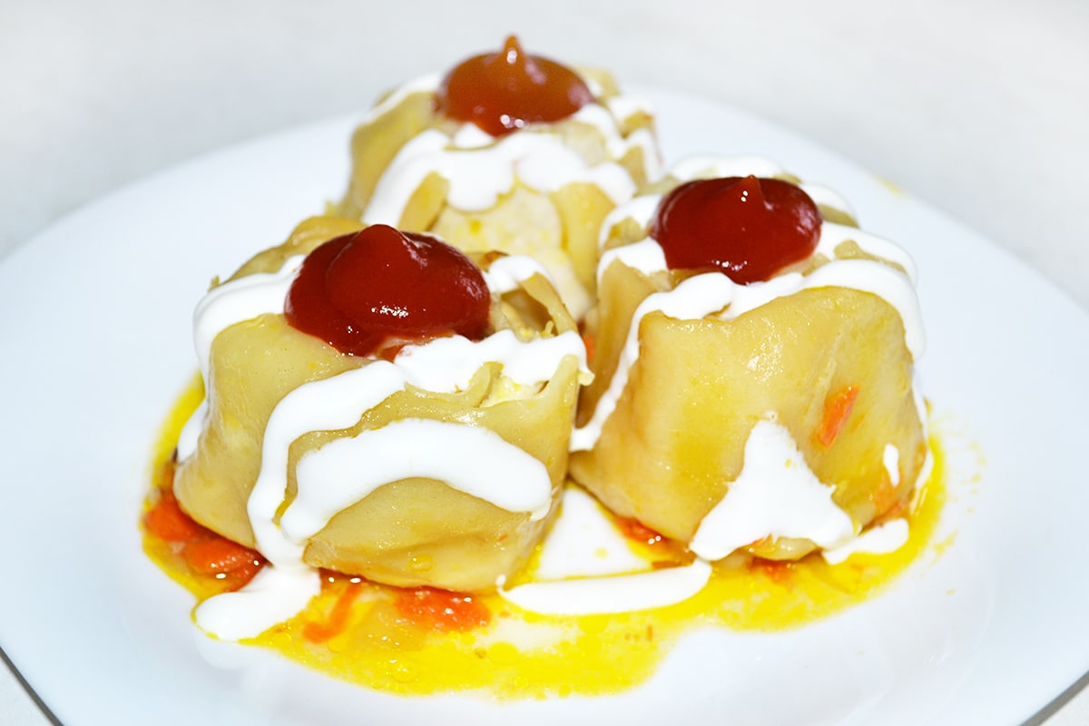 Ленивые пельмени с куриным фаршем