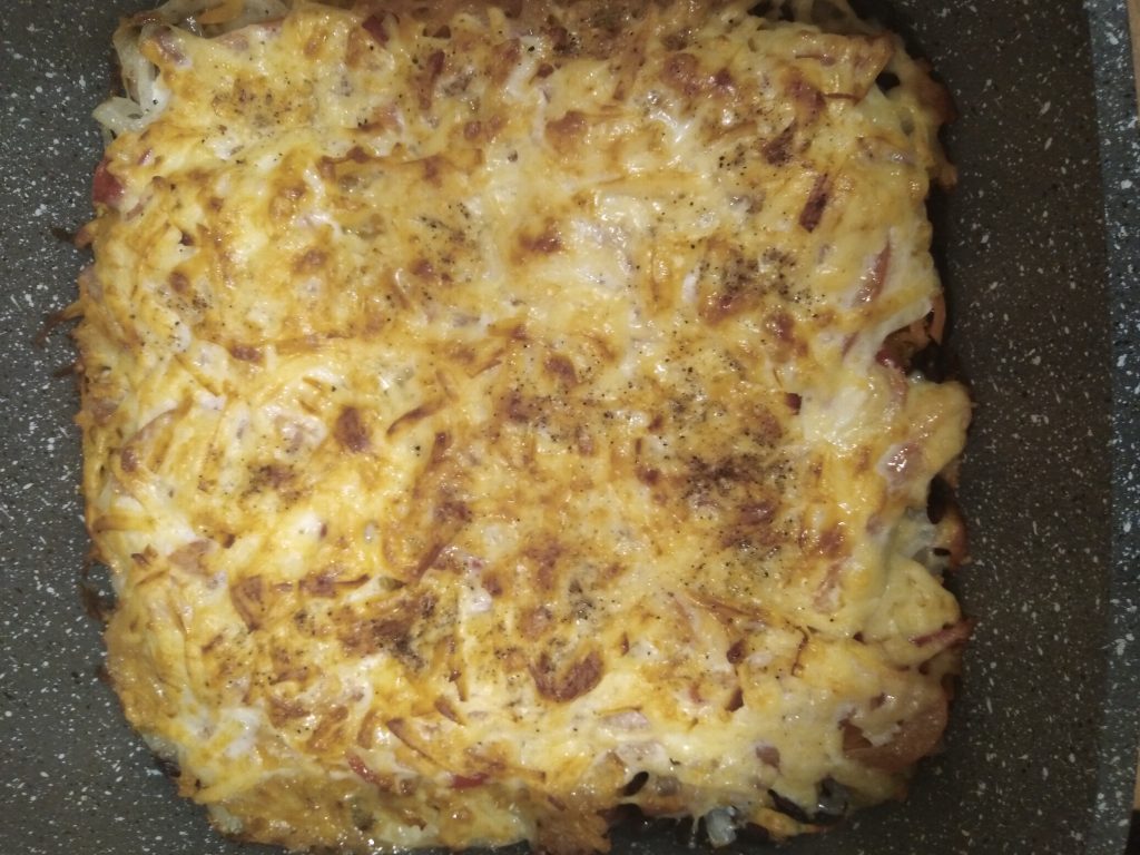 Фото рецепта - Запеченная фасоль с куриной грудкой под сырной шубкой - шаг 8