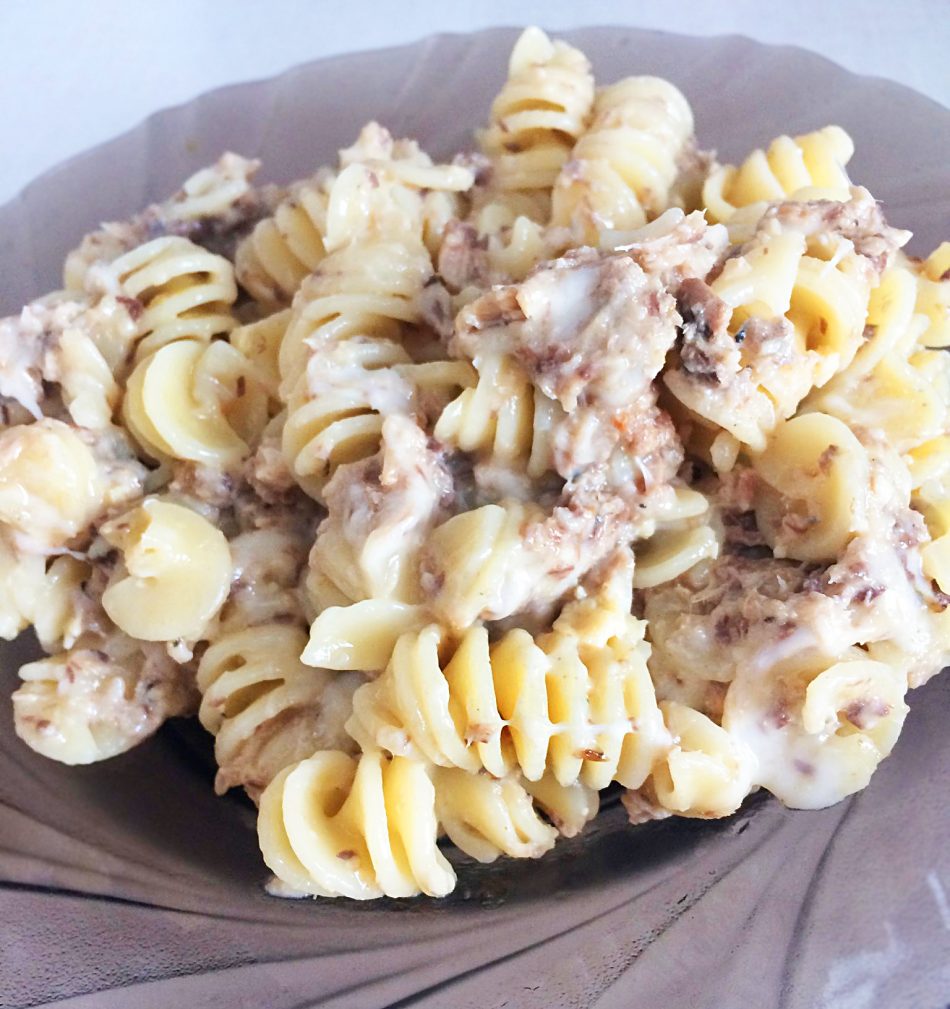Паста с сардиной и сыром