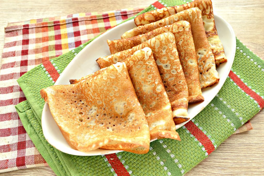 Блины с дырочками на молоке